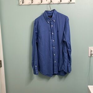 Men’s Blue Button Down Polo Ralph Lauren Shirt